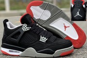 Jordan 4 Bred Black/Cement Grey/Red